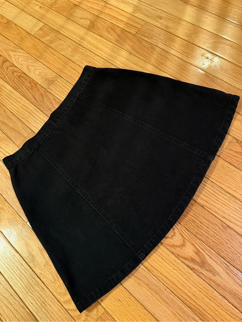 BDG Black Button-Front A-Line Denim Mini Skirt Size M goth punk alternative - Picture 5 of 6